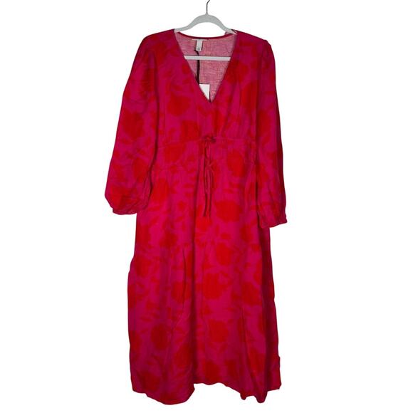 NWT Kate Spade for Target Pink Floral Midi Dress Women’s XL Statement Colorful - Picture 8 of 12